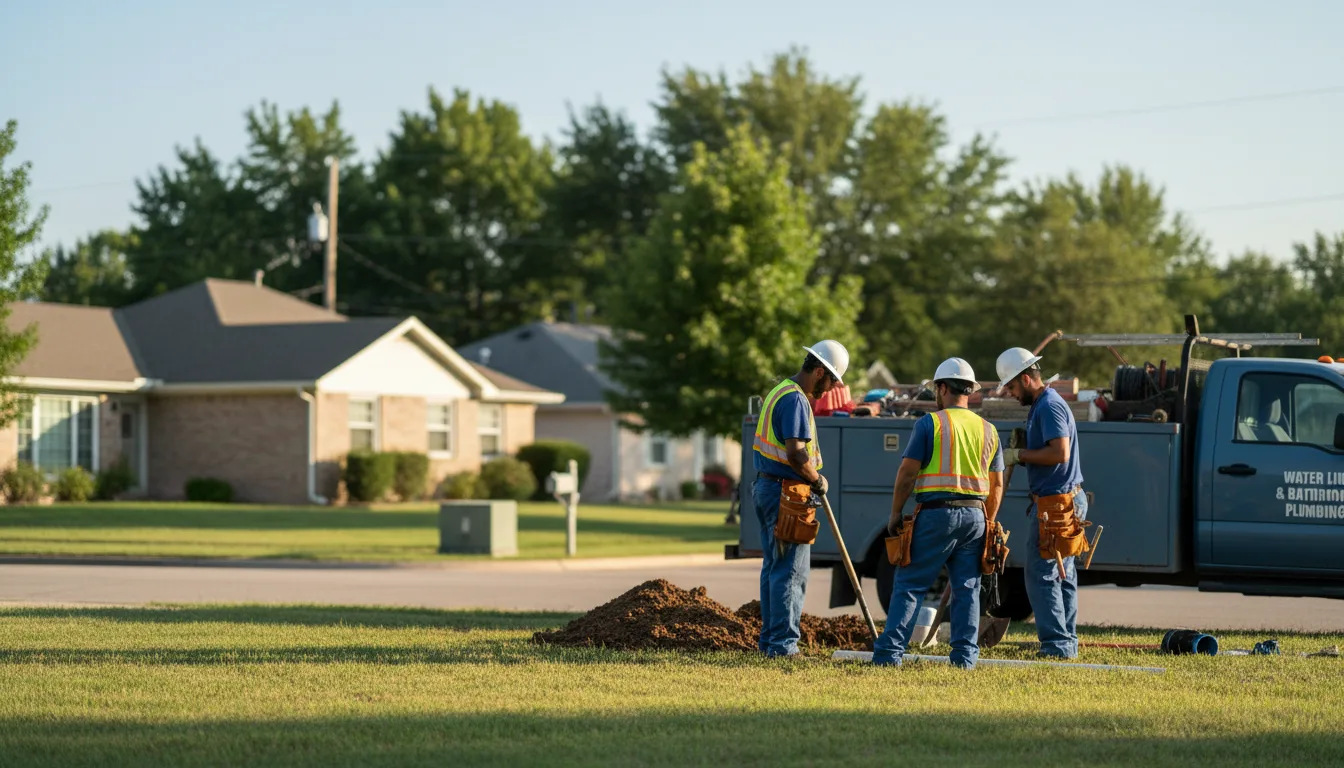 Residential water line and bathroom plumbing service in Sharon, WI
